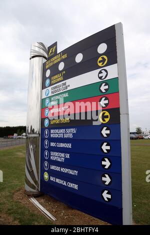 F1 signage at Silverstone Circuit, Silverstone, Nothamptonshire Stock ...