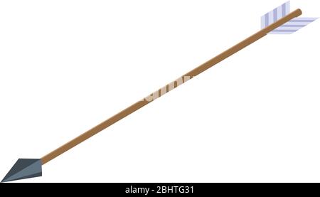Arrow bow icon, isometric style Stock Vector