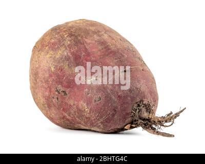 The whole red beetroots isolated on white background Stock Photo