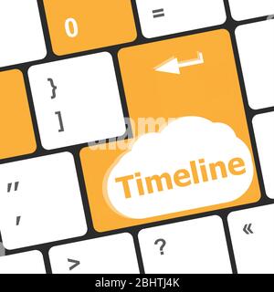timeline concept - word on computer keyboard keys Stock Photo