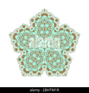 Round Ornament Pattern. Hand drawn background. Stock Photo