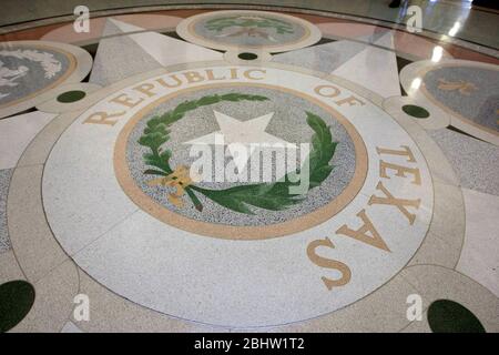 Austin, Texas USA, January 6, 2011: Republic of Texas floor mosaic in rotunda of the Texas Capitol Building  ©Marjorie Kamys Cotera/Daemmrich Photography Stock Photo