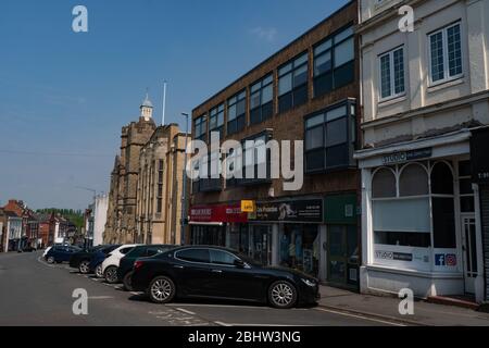 Lower High Street, Stourbridge, deserted during Coronavirus Pandemic. April 2020 Stock Photo