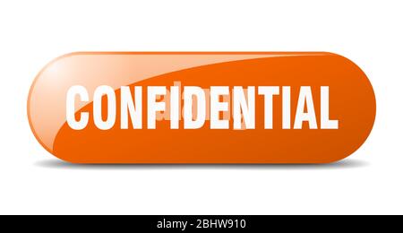 confidential button. confidential sign. key. push button. Stock Vector