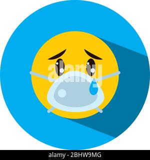 Download Emoji Crying Wearing Medical Mask Yellow Face With A White Surgical Mask Icon For Covid 19 Coronavirus Outbreak Stock Vector Image Art Alamy Yellowimages Mockups