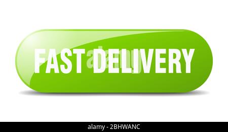 fast delivery button. fast delivery sign. key. push button. Stock Vector