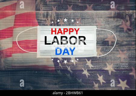 Happy Labor day concept. Engineer and worker tools. Public holiday in America and USA. Stock Photo