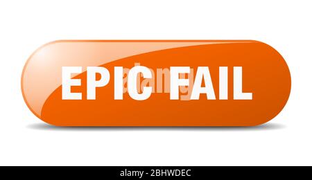 epic fail button. epic fail sign. key. push button. Stock Vector