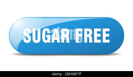 sugar free button. sugar free sign. key. push button. Stock Vector