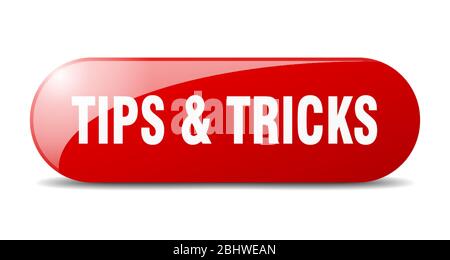 tips & tricks button. tips & tricks sign. key. push button. Stock Vector