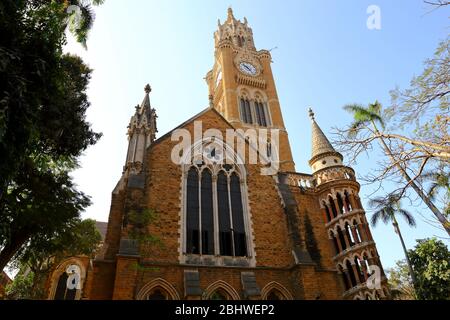 MUMBAI, INDIA - February 7, 2019: The victorian Rajabai Clock Tower of Mumbai University (formerly Bombay) in Mumbai, India Stock Photo