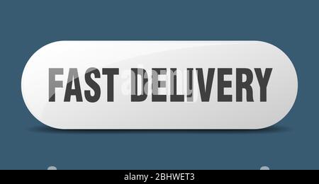 fast delivery button. fast delivery sign. key. push button. Stock Vector