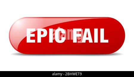 epic fail button. epic fail sign. key. push button. Stock Vector