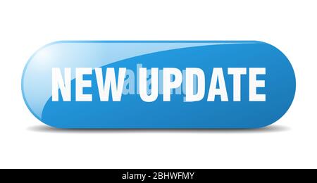 new update button. new update sign. key. push button. Stock Vector
