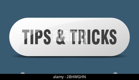 tips & tricks button. tips & tricks sign. key. push button. Stock Vector