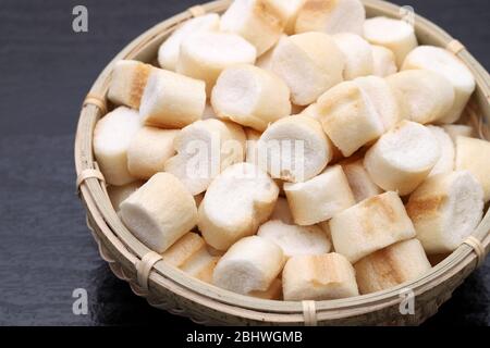 Traditional Japanese food, Fu made with gluten of wheat Stock Photo