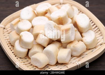 Traditional Japanese food, Fu made with gluten of wheat Stock Photo