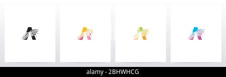 Eroded Particle On Letter Logo Design A Stock Vector