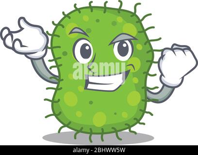 A dazzling escherichia mascot design concept with happy face Stock Vector