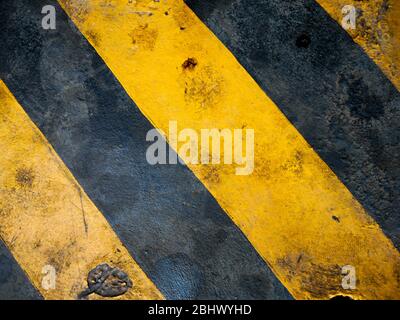 Old wall Construction zone.Scene street warning danger.Frame board space traffic background Stock Photo