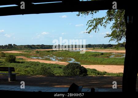 Letaba River, seen from Letaba Rest Camp, Kruger National Park, South Africa Stock Photo