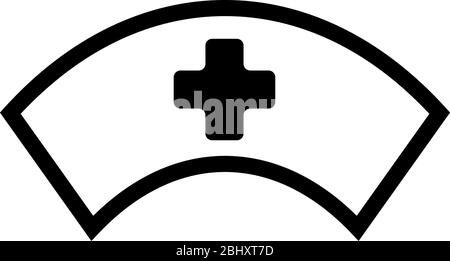 Nurse Hat Cross Isolated On White Stock Vector (Royalty Free