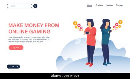 Web page design with business or finance concept for website and mobile website development. Website template design vector illustration. Able to edit Stock Vector