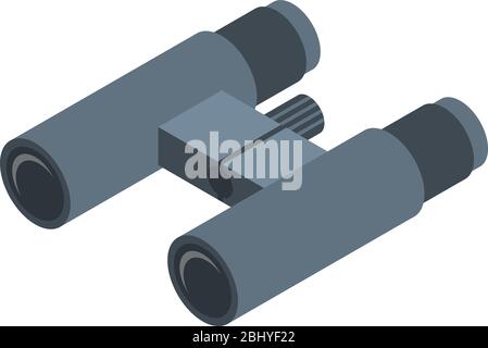 Binoculars icon, isometric style Stock Vector