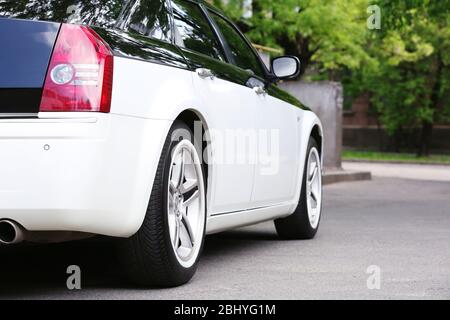 Modern car outdoors Stock Photo