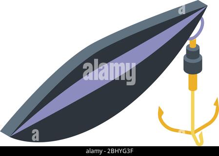 Fisherman lure icon, isometric style Stock Vector