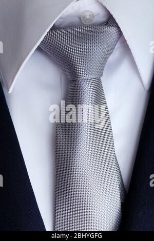 Male jacket with shirt and tie close up Stock Photo
