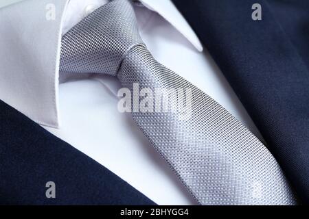 Male jacket with shirt and tie close up Stock Photo
