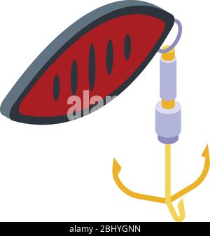 Fishing lure icon, isometric style Stock Vector