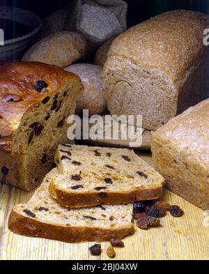 Brown Bread - Quick brown Bread and Barmbrack Stock Photo