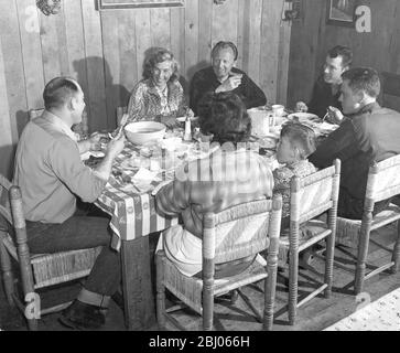 family dinner table vintage