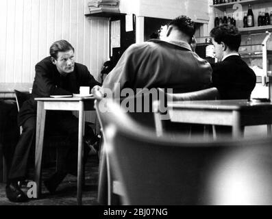 The interior of a cafe in Leyton , East London , England ...