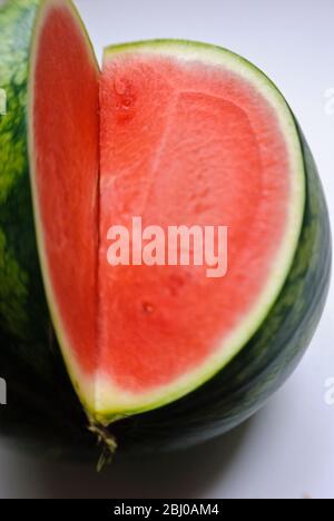 Cut Watermelon Showing Red Inside Flesh Stock Photo Alamy