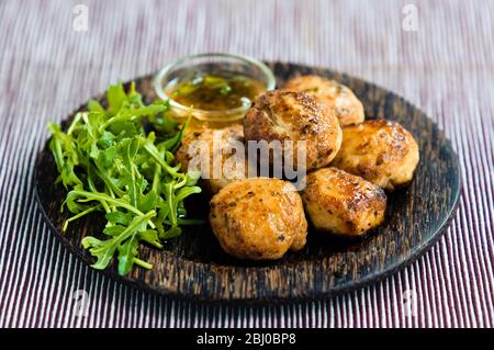 Spicy Thai chicken patties - Stock Photo