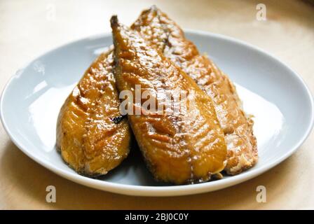 Smoked mackerel fillets - Stock Photo