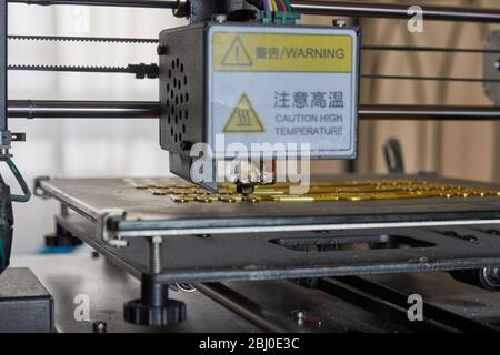 3d printing mask holder for coronavirus crisis close up Stock Photo