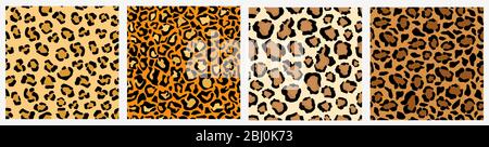Patterns in style - leopard skin. The design is made in various color Stock Vector