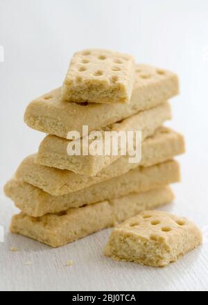 Stack of traditional Scottish shortbread - Stock Photo