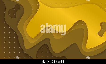 Mustard waves pattern. Design of a seamless abstract style of mustard Stock Vector