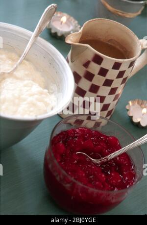 Traditional sauces for the Christmas meal - Stock Photo