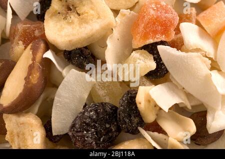 Tropical dried fruit and nut mix - - Stock Photo