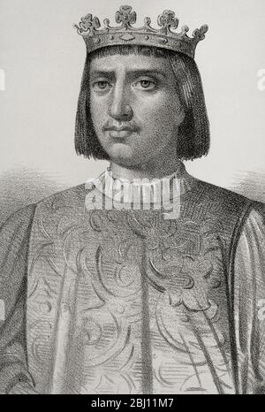 Henry IV (1425-1474). King of Castile. Portrait. Illustration by Llanta ...