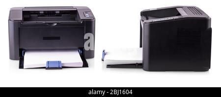 The modern compact laser home printer isolated on white background Stock Photo