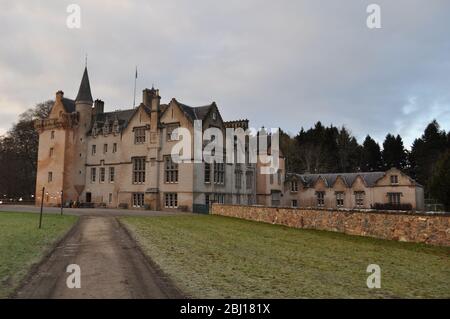 Brodie Castle, Forres, Moray, Scotland. Ancestral home of the Brodie clan for over 400 years Stock Photo