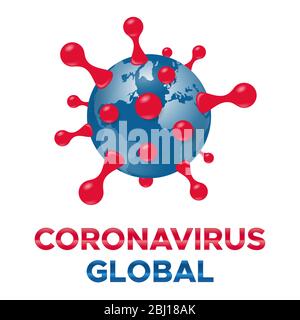 Coronavirus molecule cell icon vector. 3D Vector Stock Vector