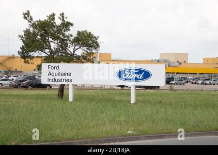 Blanquefort Bordeaux, Aquitaine/ France - 06 14 2018 : Ford Factory car gearbox production transmission plant near Bordeaux french Stock Photo